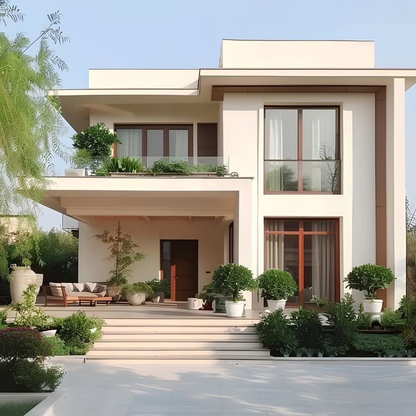 A modern well-designed home on a medium-sized plot