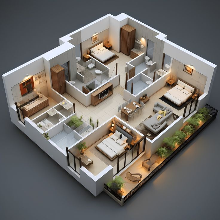 A quiet interior plot in a residential neighborhood