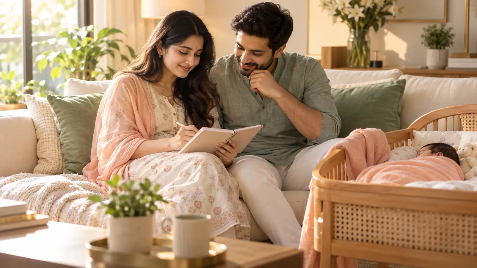 Numerology baby name — parents choosing a name for their newborn
