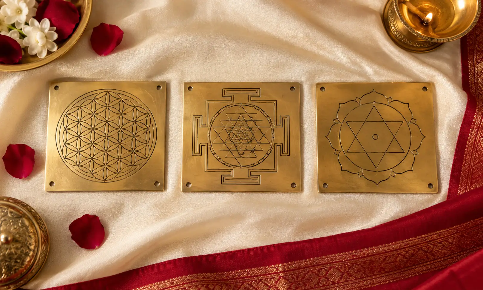 Which yantra is best for home — three brass yantra plates compared